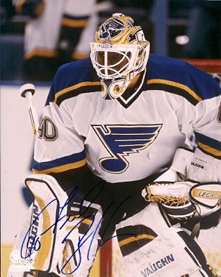 Autographed FRED BRATHWAITE St. Louis Blues Photo
