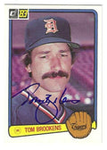 Autographed TOM BROOKENS Detroit Tigers 1983 Donruss card
