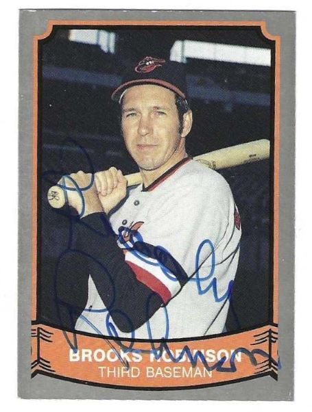 Autographed BROOKS ROBINSON Baltimore Orioles 1989 Pacific Legends Card
