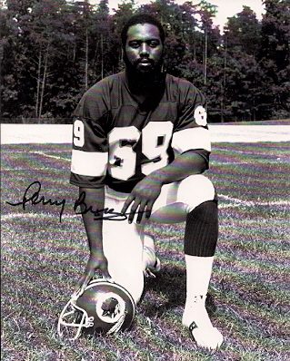 Autographed PERRY BROOKS 8X10 Washington Redskins Photo