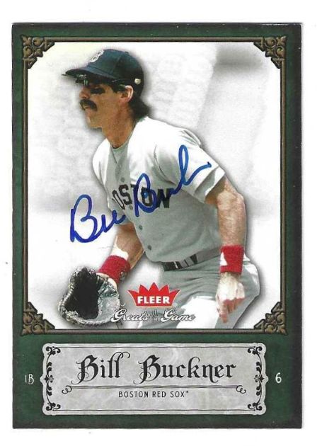 Autographed BILL BUCKNER Boston Red Sox 2006 FLEER GREATS of the GAME CARD