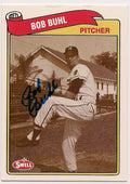 Autographed BOB BUHL 1989 Swell Baseball Greats card