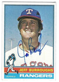 Autographed JEFF BURROUGHS Texas Rangers 1976 Topps Card