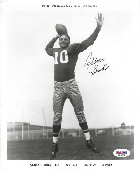 Autographed ADRIAN BURK 8X10 Philadelphia Eagles Photo PSA/DNA