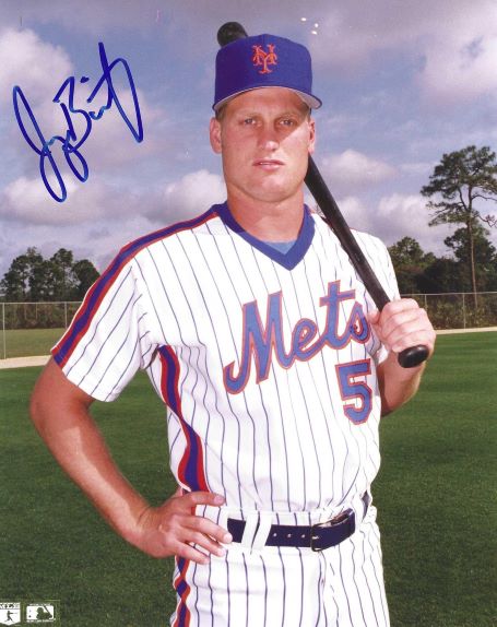 AUTOGRAPHED JER0MY BURNITZ 8X10 New York Mets photo
