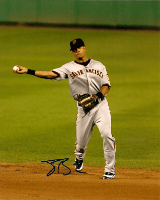 AUTOGRAPHED EMMANUEL BURRISS 8x10 San Francisco Giants Photo