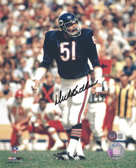 Autographed Dick Butkus Chicago Bears 8x10 Photo with Becket COA