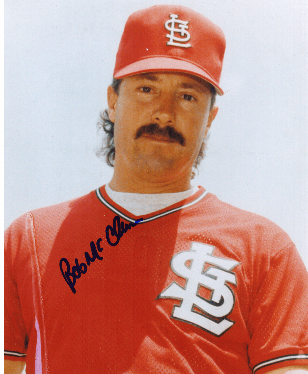 AUTOGRAPHED BOB MCClURE 8x10 St. Louis Cardinals Photo