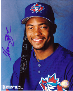 SIGNED photo HOMER BUSH #1 Toronto Blue Jays
