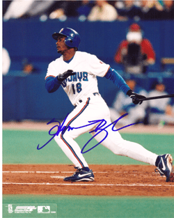 SIGNED photo HOMER BUSH #3 Toronto Blue Jays
