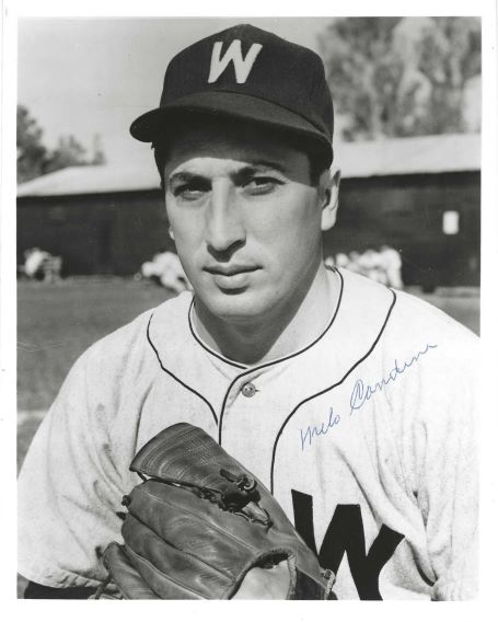 AUTOGRAPHED MILO CANDINI 8X10 Washington Senators Photo
