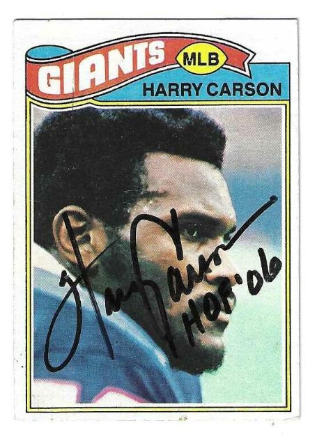 Autographed 1977 Topps Harry Carson New York Giants Rookie Card #146 w/ COA