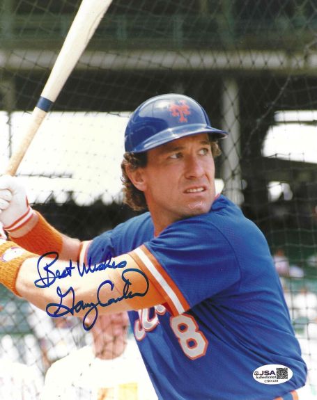 Autographed GARY CARTER New York Mets 8x10 photo JSA