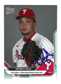 Autographed MOISES CHACE Philadelphia Phillies 2025 Topps Now Card