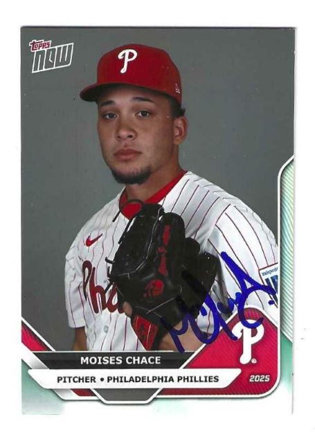 Autographed MOISES CHACE Philadelphia Phillies 2025 Topps Now Card