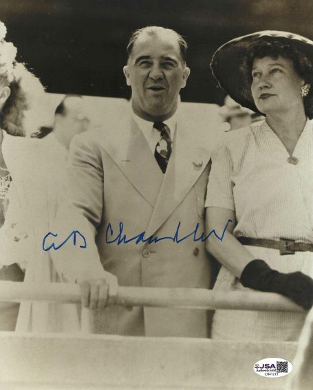 Autographed  ALBERT "A.B." CHANDLER 8X10 photo JSA