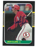 Autographed JACK CLARK St. Louis Cardinals 1987 Donruss Card