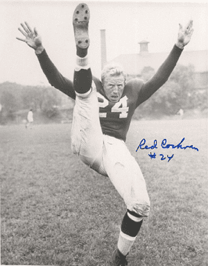 Autographed RED COCHRAN Green Bay Packers Photo