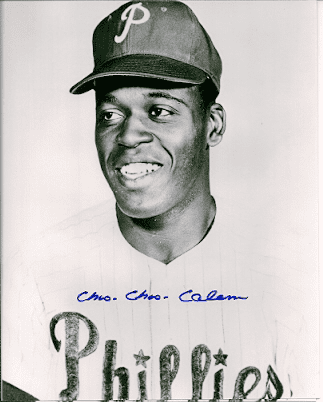 AUTOGRAPHED CHOO CHOO COLEMAN  photo  Philadelphia Phillies
