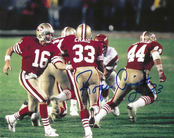 Autographed ROGER CRAIG 8x10 San Francisco 49ers Photo