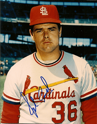 AUTOGRAPHED JOHN CUMBERLAND 8x10 St. Louis Cardinals photo