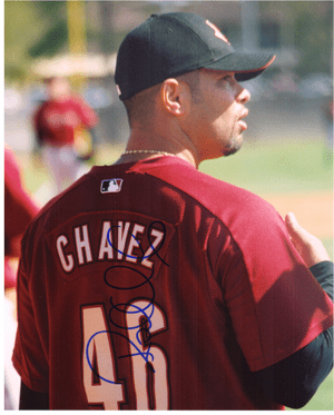 AUTOGRAPHED SIGNED photo RAUL CHAVEZ #2 Houston Astros