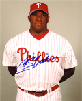 AUTOGRAPHED CHRIS BOOKER 8x10 Phialdephia Phillies Photo