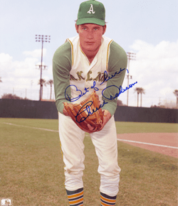 AUTOGRAPHED SIGNED photo CHUCK DOBSON #1 Oakland A's