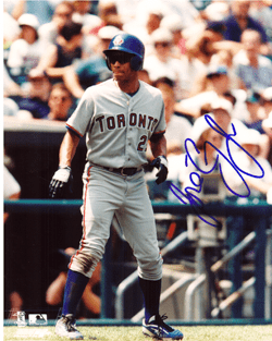 SIGNED photo JOSE CRUZ JR #3 Toronto Blue Jays