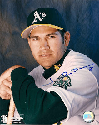 AUTOGRAPHED  photo JOHNNY DAMON Oakland A's
