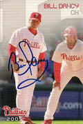 Autographed BILL DANCY 2005 Phillies Post card