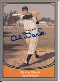 Signed ALVIN DARK Pacific Legends Card