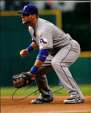 AUTOGRAPHED CHRIS DAVIS 8X10 Texas Rangers Photo