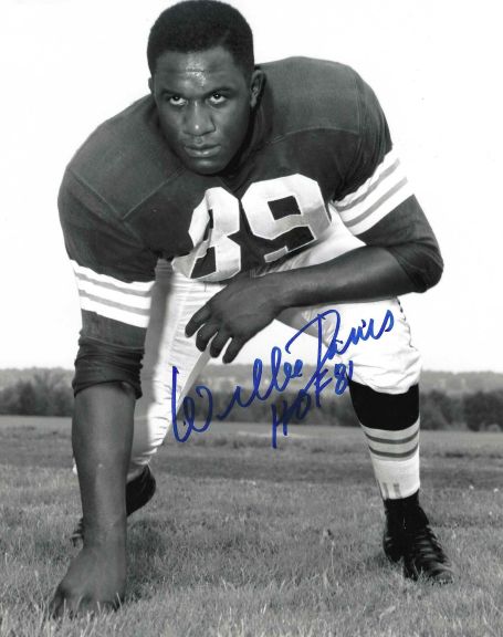 Autographed WILLIE DAVIS "HOF 81" 8X10 Cleveland Browns Photo