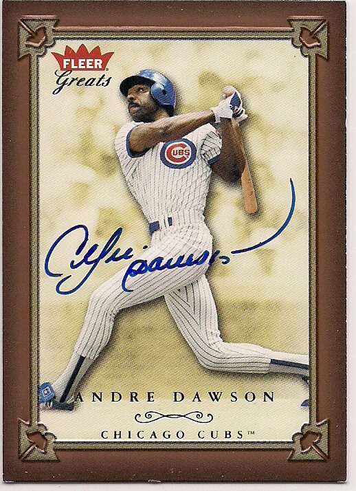 Autographed ANDRE DAWSON 2004 Fleer Greats of the Game Card