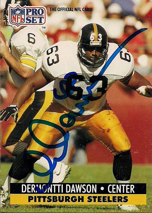 DERMONTTI DAWSON Autographed 1991 Pro Set Card