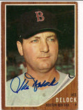 Autographed IKE DELOCK 1962 Topps Card