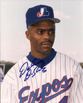 AUTOGRAPHED DELINO DESHIELDS Montreal Expos Photo