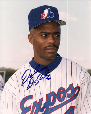 AUTOGRAPHED DELINO DESHIELDS Montreal Expos Photo