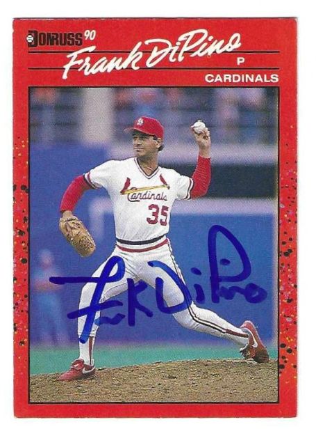 Autographed FRANK DIPINO St, Louis Cardinals 1990 Donruss Card