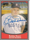 Signed BOBBY DOERR Boston Red Sox 1990 Pacific Legends Card
