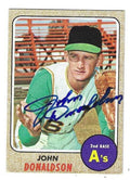 Autographed John Donaldson Oakland A's 1968 Topps Card