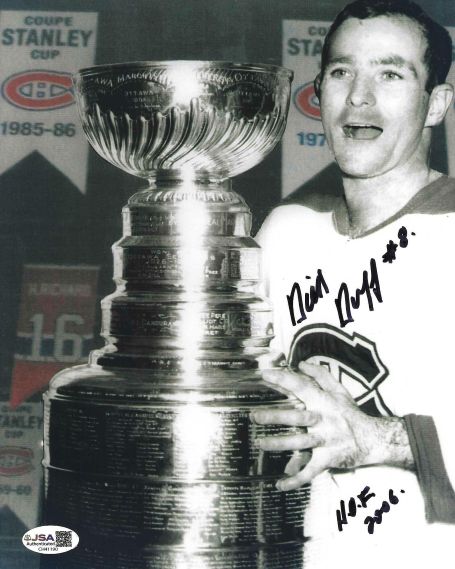 Autographed DICK DUFF "HOF 2006" 8x10 Montreal Canadiens Photo JSA