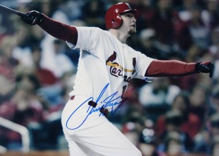Autographed CHRIS DUNCAN - ST. LOUIS CARDINALS 11 X 14  photo