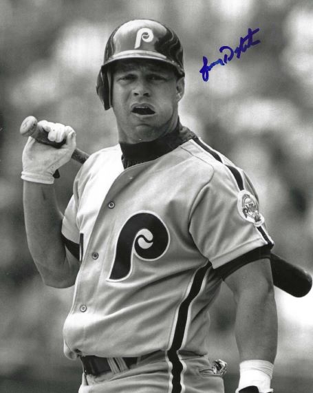 AUTOGRAPHED LENNY DYKSTRA 8X10 Philadelphia Phillies Photo