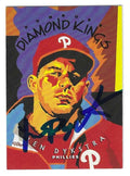 Autographed LENNY DYKSTRA Philadelphia Phillies 1995 Donruss Diamond King Card