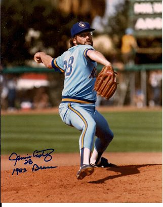 AUTOGRAPHED  photo JAMIE EASTERLY Milwaukee Brewers