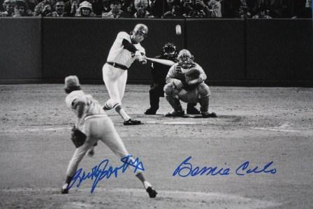 Autographed BERNIE CARBO & RAWLY EASTWICK 11 X 14  photo