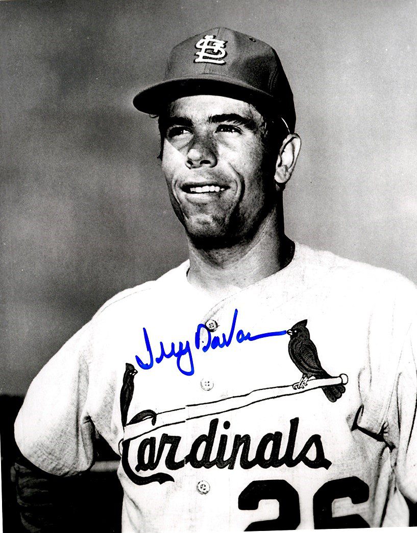 AUTOGRAPHED JERRY DAVANON 8X10 St. Louis Cardinals photo