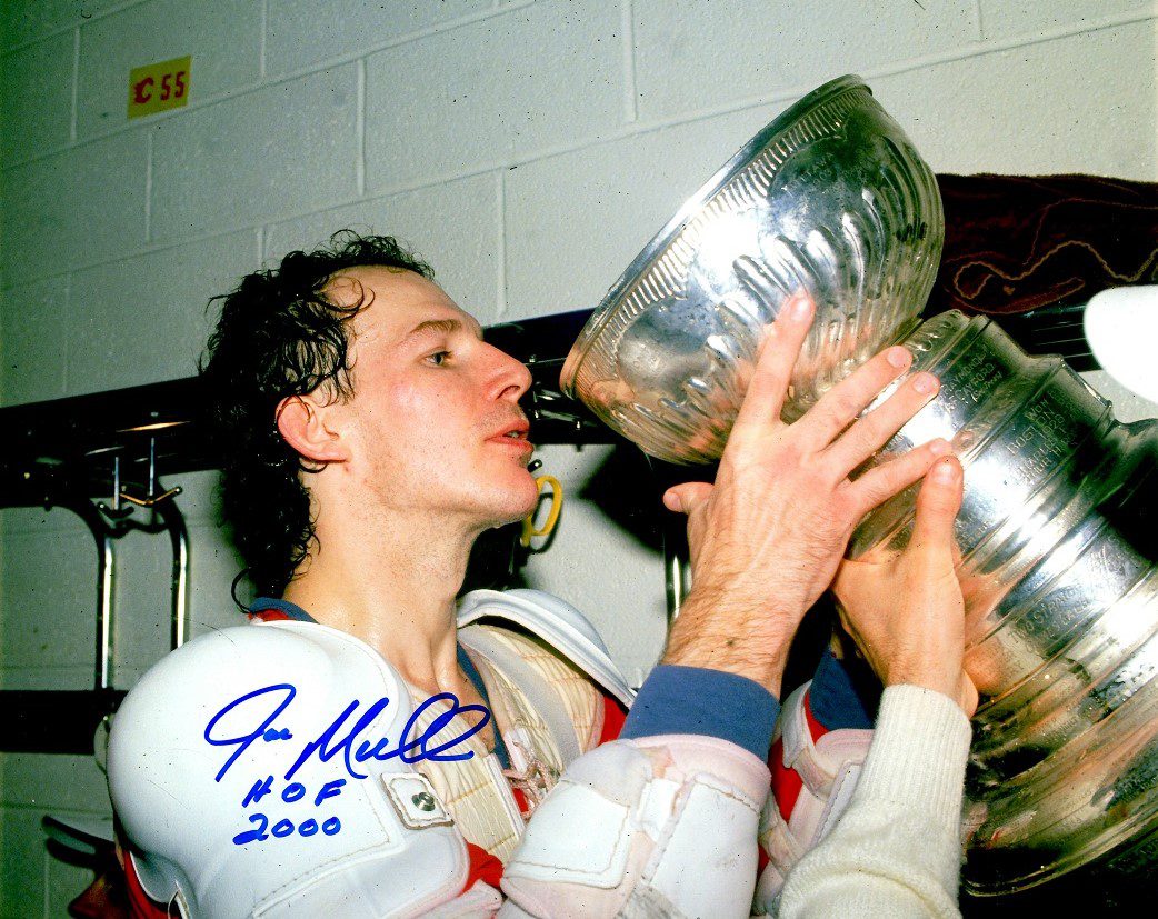 Autographed JOE MULLEN 8X10 Pittsburgh Penguins Photo